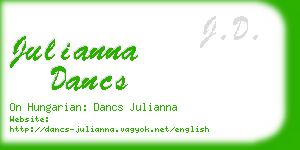 julianna dancs business card